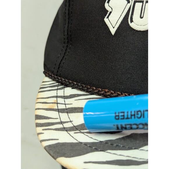VINTAGE summit racing Blk/ Wh Snap Back Adjustable TRUCKER full fabric Hat Cap - Picture 7 of 7